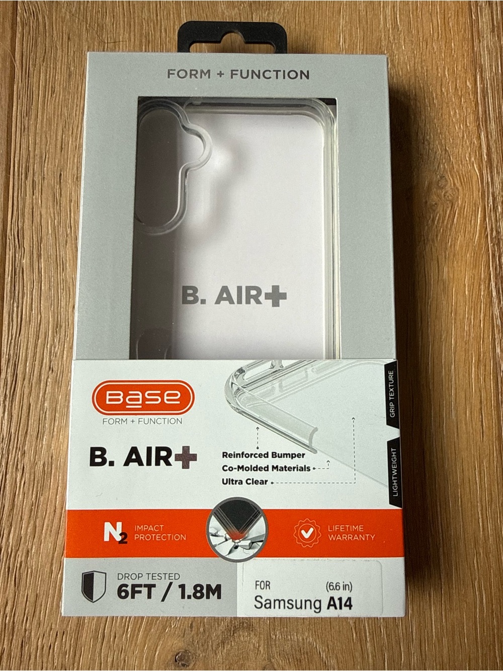 New Base B. Air+ Clear Phone Case for Samsung A14 6.6” case Clear Transparent